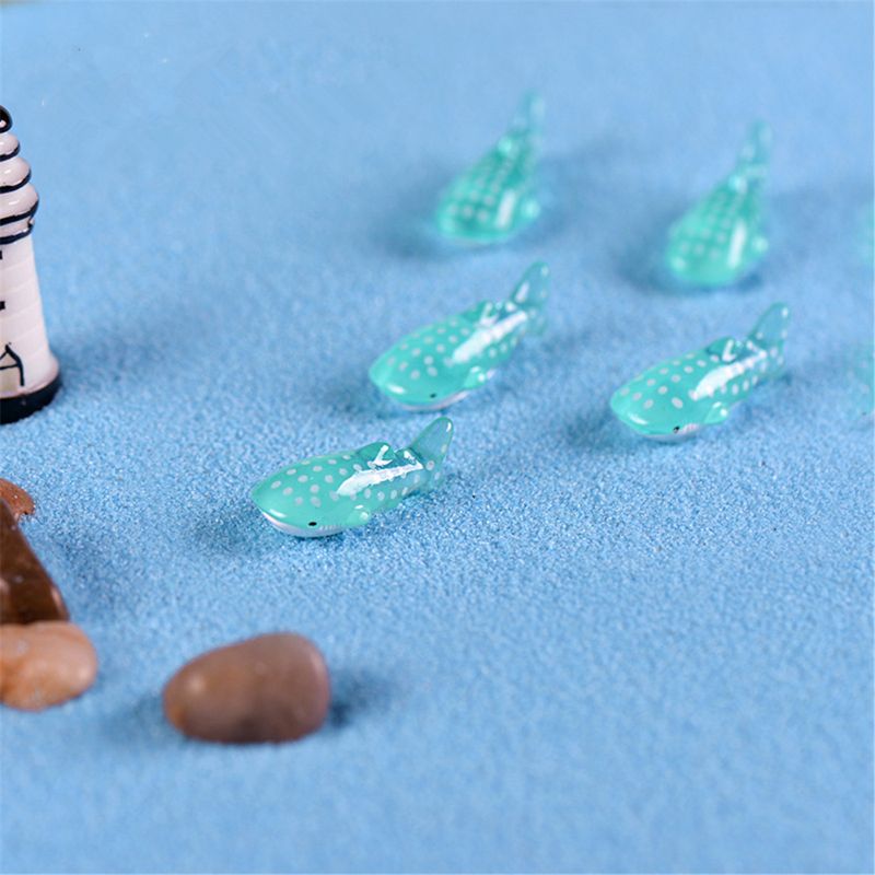 6 Stks/partij Mini Schattige Pop Spot Shark Vis Beeldje Miniatuur Fairy Action Speelgoed