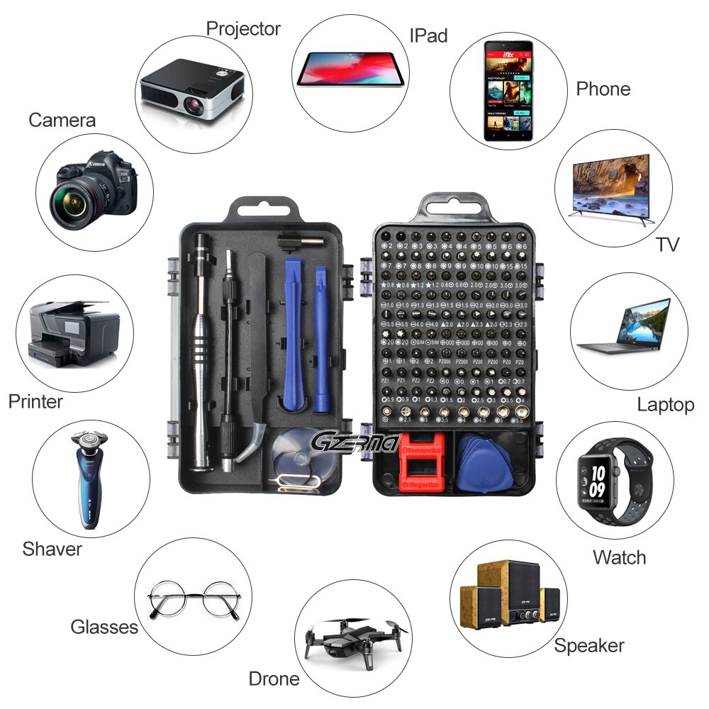 115 in 1 Screwdriver Set of Screw Driver Bit Set Multi-function Precision Mobile Phone Repair Device Hand Tools Torx Hex