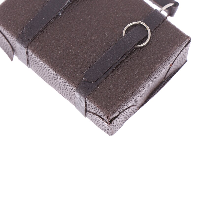 1pcs Doll House Miniature Vintage Leather Wood Suitcase Mini Doll Luggage Box Pretend Play Furniture Toys Accessory