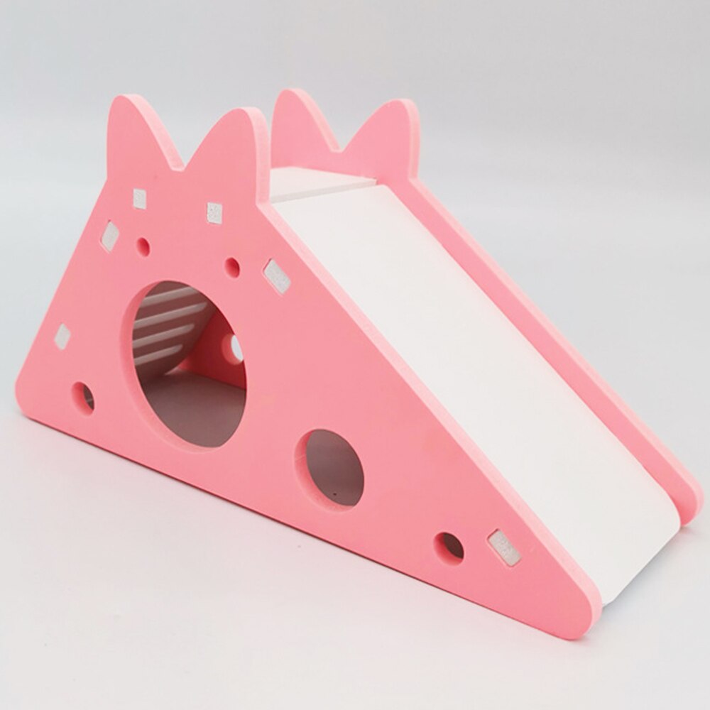 Hamster Glijbaan Trappen Sport Hamster Speelgoed Waterdicht Kleur Pvc Kleine Huisdier Nest Grappige Hamster Huisdier Te Installeren En Te Dragen: B Pink