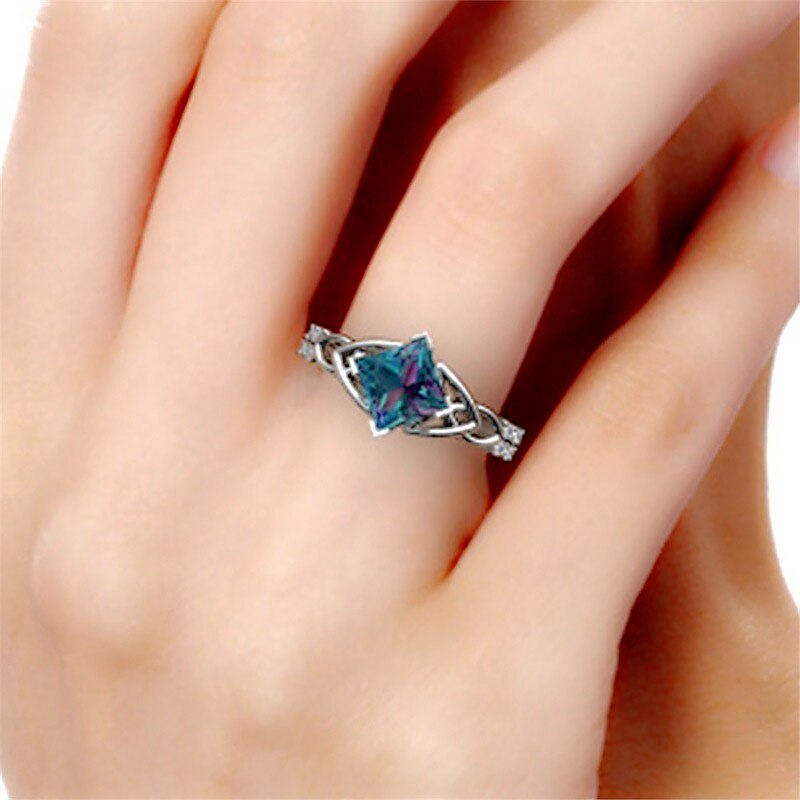 Vendita calda nuovo romantico delicato Zircone in Acciaio Inox Femminile Anello Nuziale Anello Gioelleria Raffinata E Alla Moda