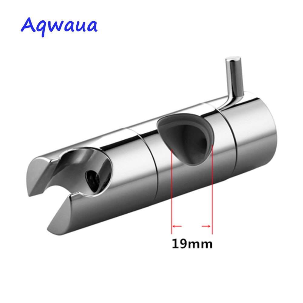 Aqwaua Hand Held Shower Head Holder for 19-25mm Slider Bar Height & Angle Adjustable Sprayer Holder Shower Rod Replacement: 19mm