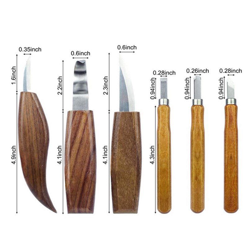 Chisel Woodworking Cutter Hand Tool Set Wood Carving DIY Peeling Woodcarving Sculptural Spoon Carving Tool Set