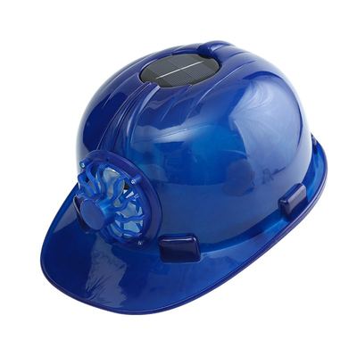 Ventilateur Solaire Casque de Sécurité Fonctionnantes Extérieures Casque de Travail de Construction ABS matériel Capuchon De Protection: Bleu