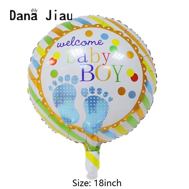 18 tommer velkomst baby dreng pige helium ballon baby shower dekoration tillykke med fødselsdagen folie ballon køn afslører børns legetøj