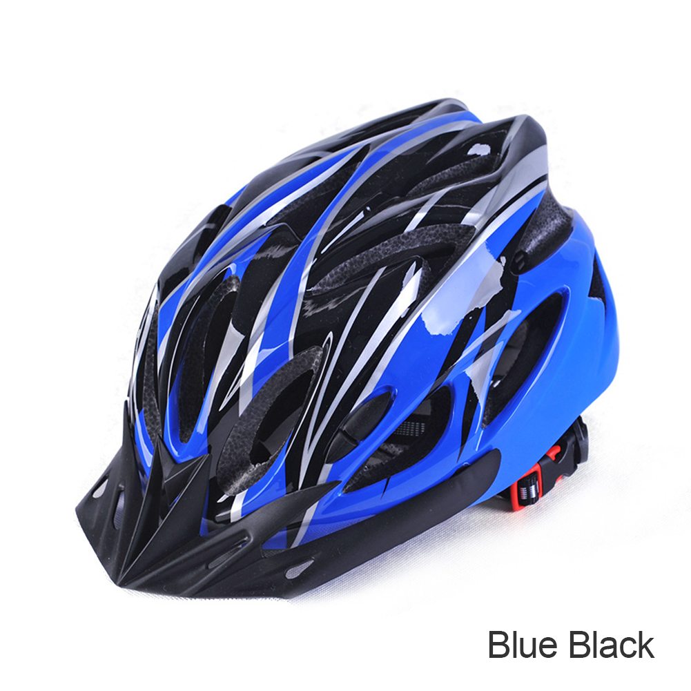 Casco ligero de motocicleta para hombre y mujer, protector de seguridad para bicicleta de carretera, MTB,: Blue Black