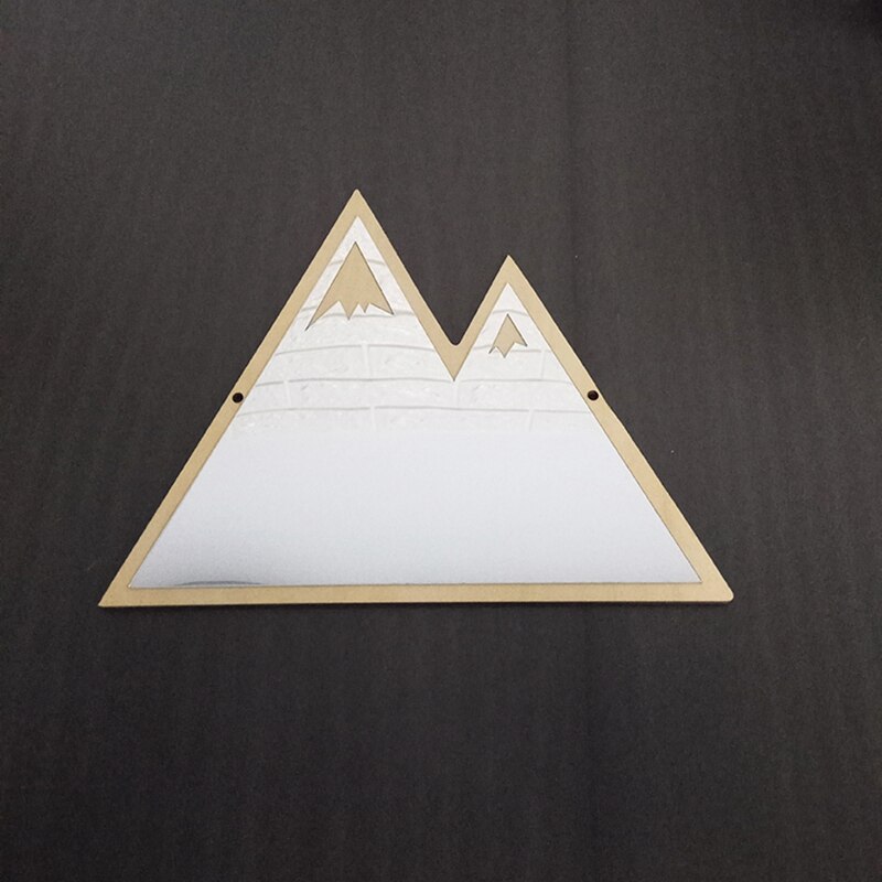 Children Cartoon Decorative Mirror Bathroom Baby Room Wood Acrylic Mirror Frame Home Art Wall Decorations Mountain