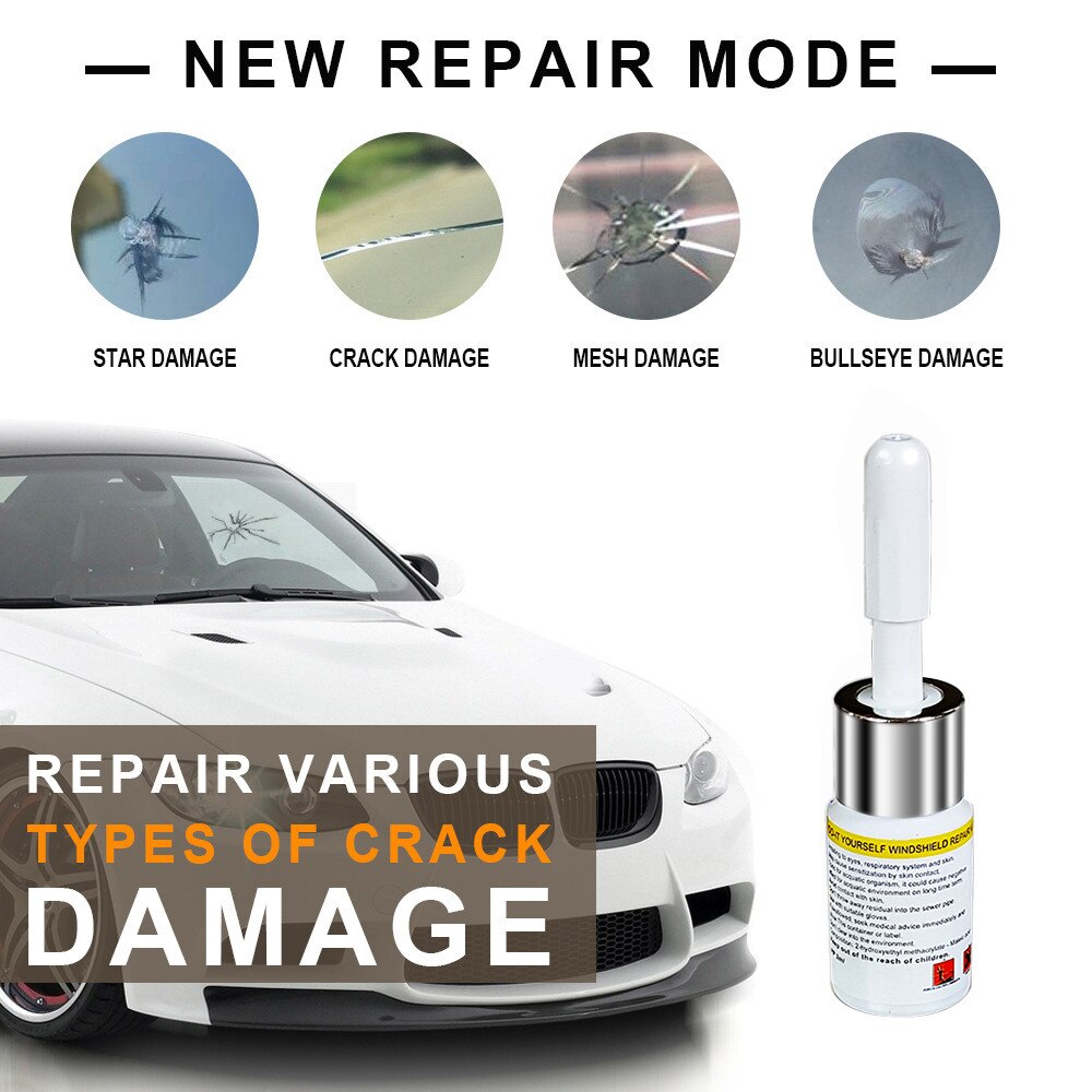 2pcs DIY Car Windshield Repair Tool Automotive Glass Nano Repair Fluid Windscreen Scratch Crack Restore Auto Window Repair