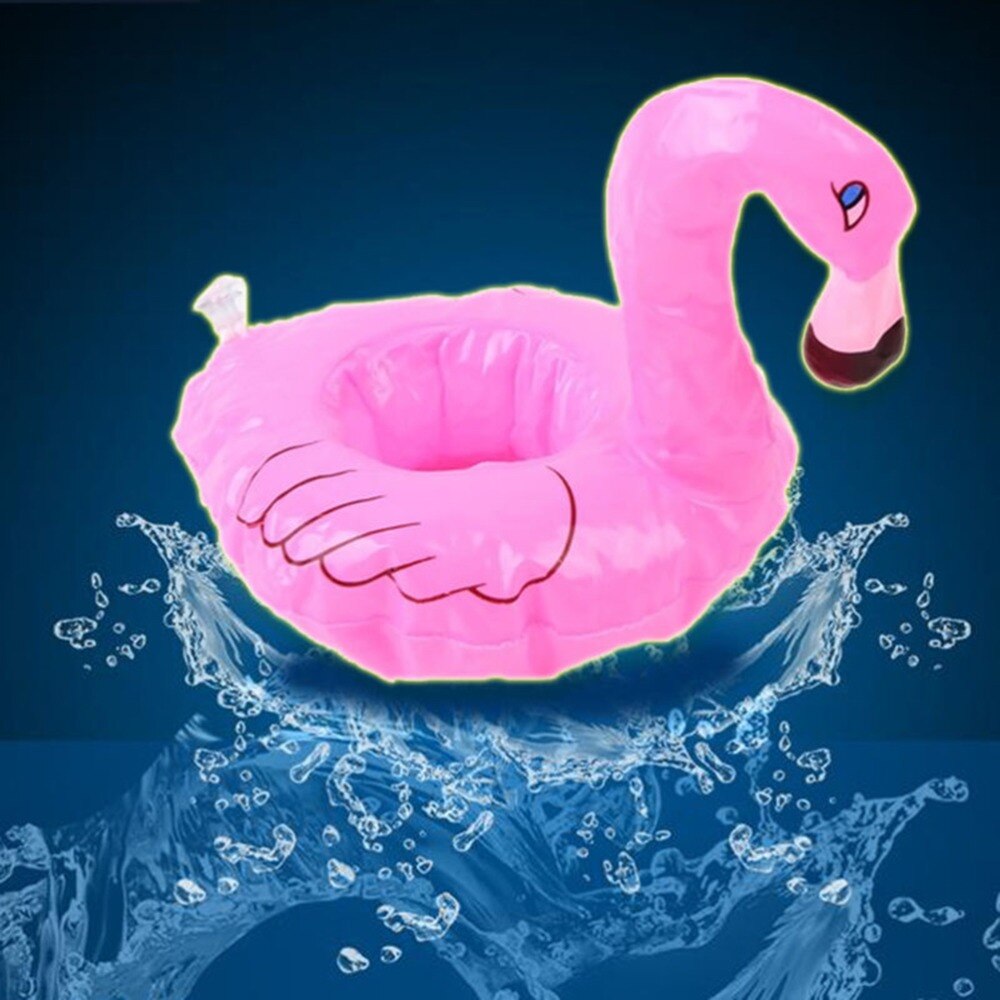 1 PCS Mini Flamingo Floating Inflatable Drink Can Cell Phone Holder Stand Pool bath Toys Event Party Supplies