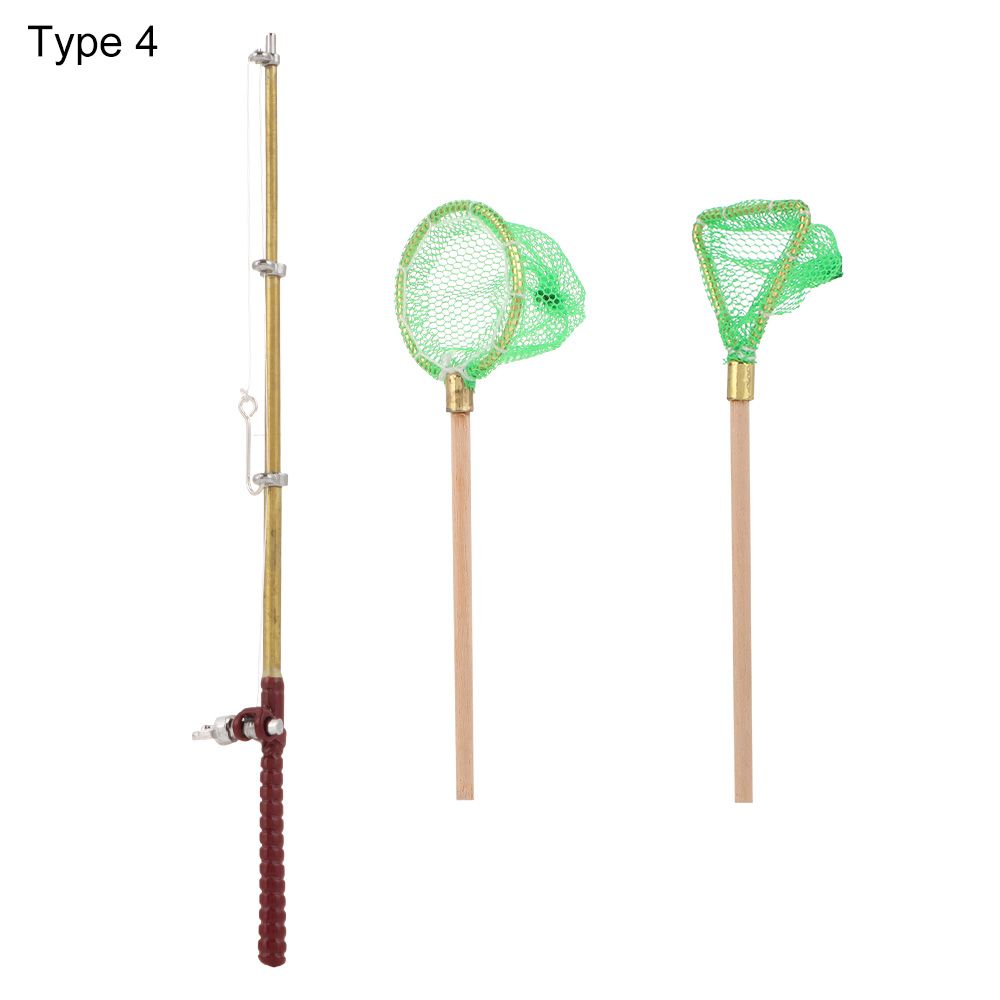 Filet de Trammel Miniature de Pêche, Accessoire de Scène, Modèle de Courses de Micro Paysage, Décoration de Maison, Poteau à Poisson, Beurre,: Chocolate