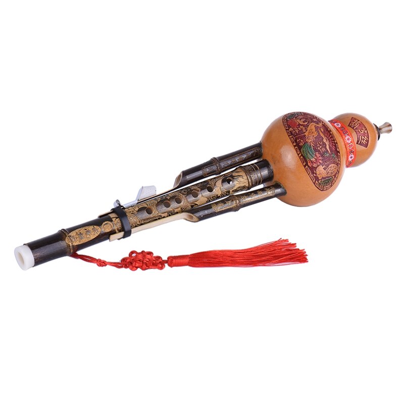 Fatto A Mano cinese Cucurbit Strumento Musicale Nazionale C Chiave Amanti della Musica Due-tono Cucurbita