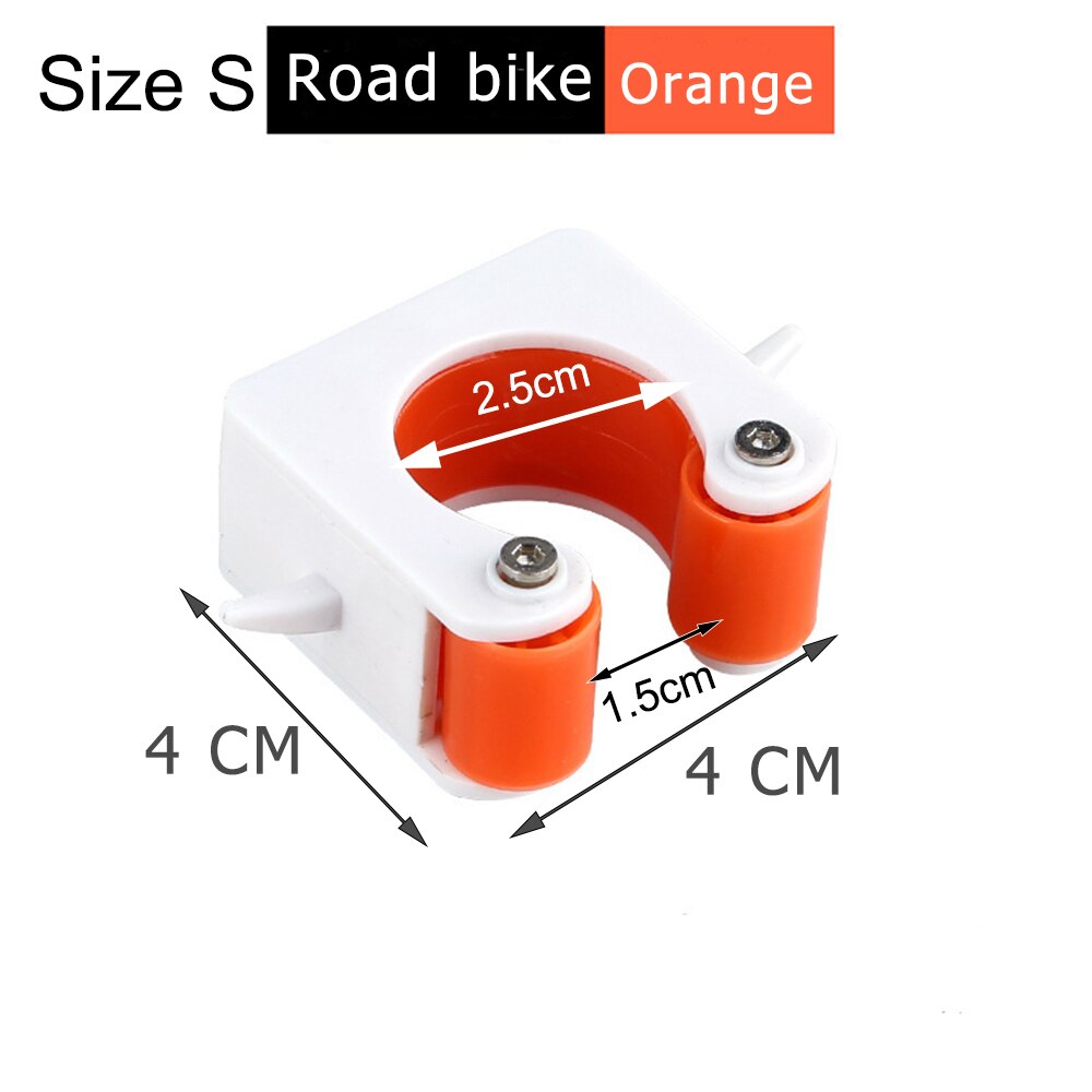 Bicycle Parking Rack Buckle Indoor Vertical Bike Storage Portable Wall Mount Hook Mountain Road Bike Cycling Display Stand: Orange Size S