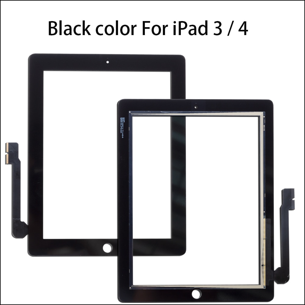 Écran tactile pour iPad 3/4 A1416 A1430 A1403 A1458, panneau en verre avec cadre central, outils, verre trempé, adhésif