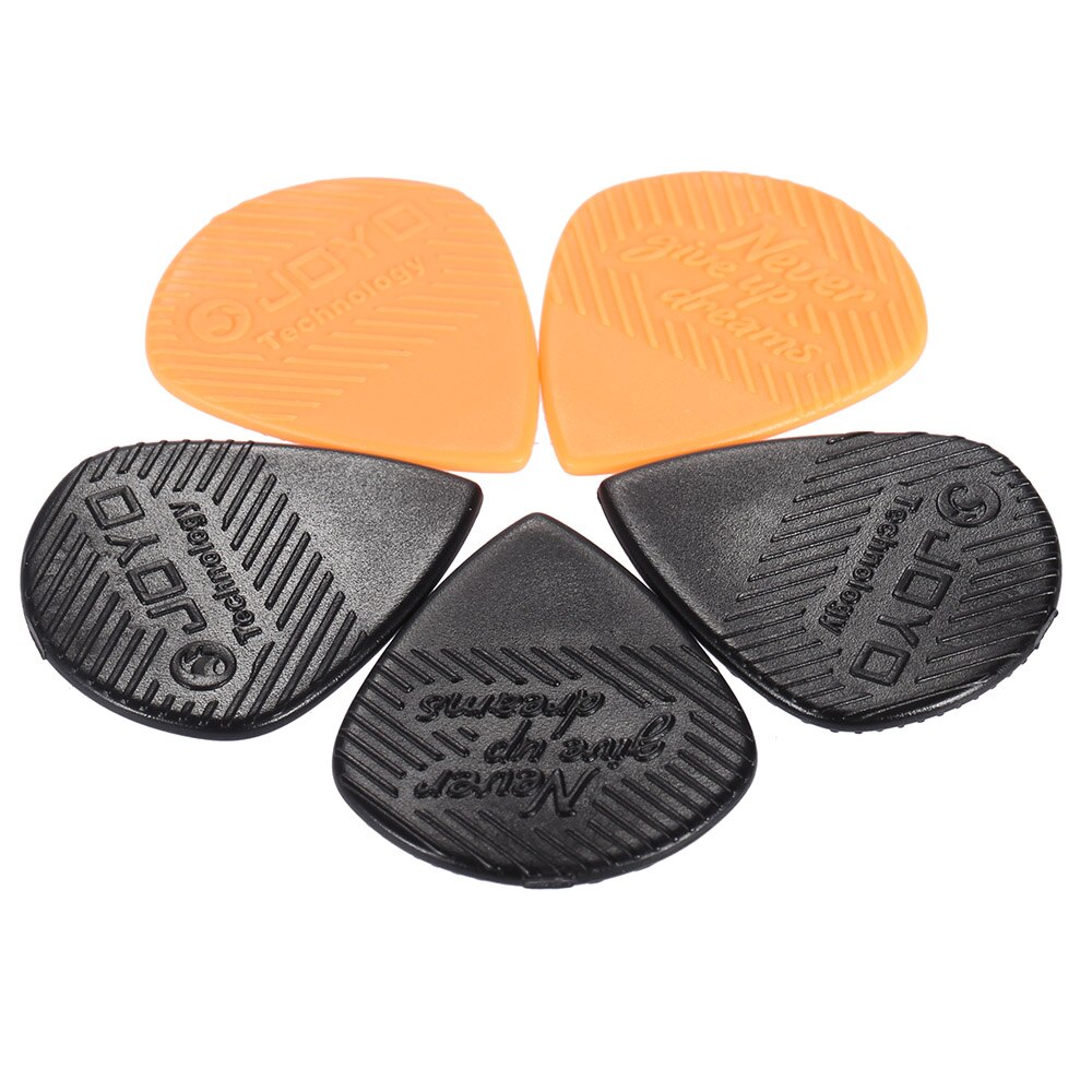 5 stks Plastic Driehoek Vorm Gitaar Plectrum 3 stks in Zwart 2 stks in Oranje: Default Title
