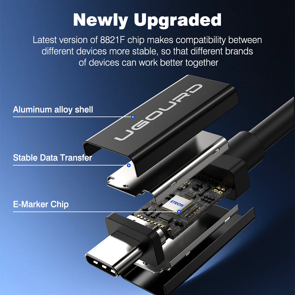 Cable Thunderbolt 5 TPE suave 80Gbps tipo C USB4 V2 Cable Coaxial USB-C a C 240W 16K 8K para eGPU Mac MINI SSD iPhone 16 MacBook
