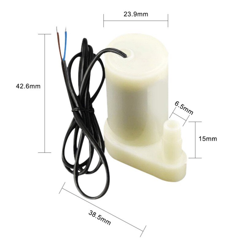 3V DC Waterpomp Aquarium Horizontale Dompelpomp Kleine Fontein 100L/H Plastic Elektronische Componenten Product: Horizontal style