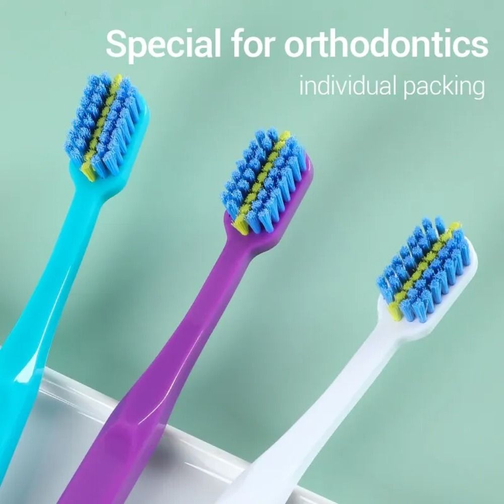 Mondhygiëne Rager Zachte Tandenborstel PP Handvat Orthodontische Reinigingsborstel Mondgezondheidszorg Tandheelkundige Tandenborstel