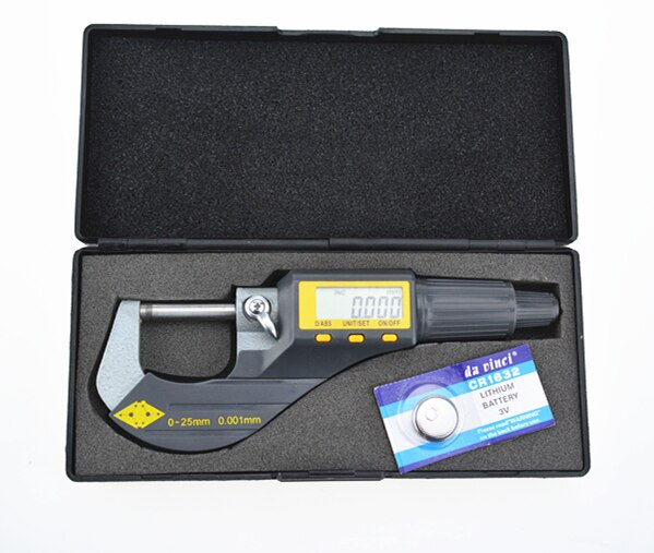 Jrealmer 0-25mm 0.001m Micron Digital outside Micrometer Electronic micrometer gauge digital gauge measuring tools