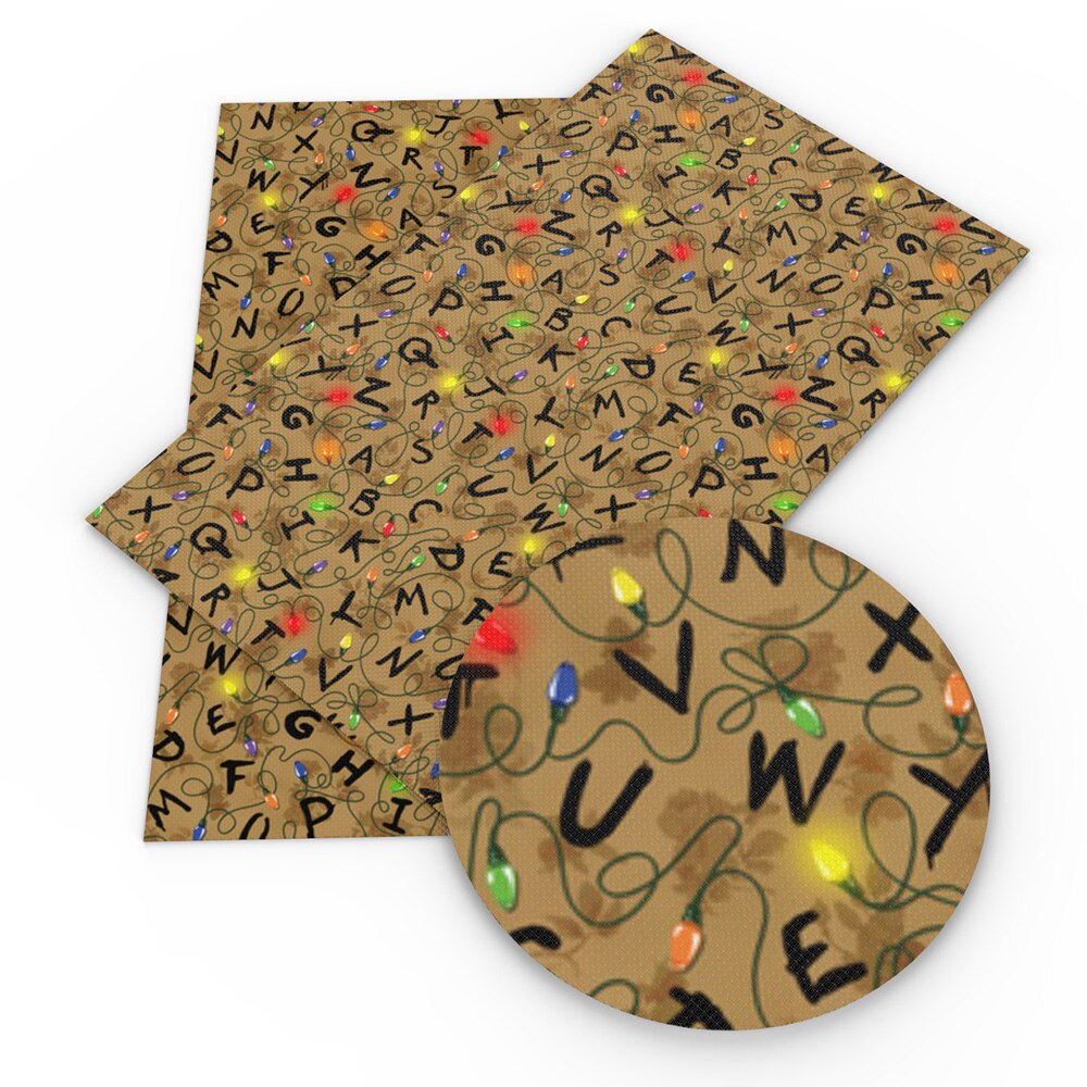 30*140cm noël imprimé Faux cuir tissu feuille similicuir vêtements tapisserie d'ameublement bricolage boucles d'oreilles cheveux arcs, 1Yc11687: 1105066002