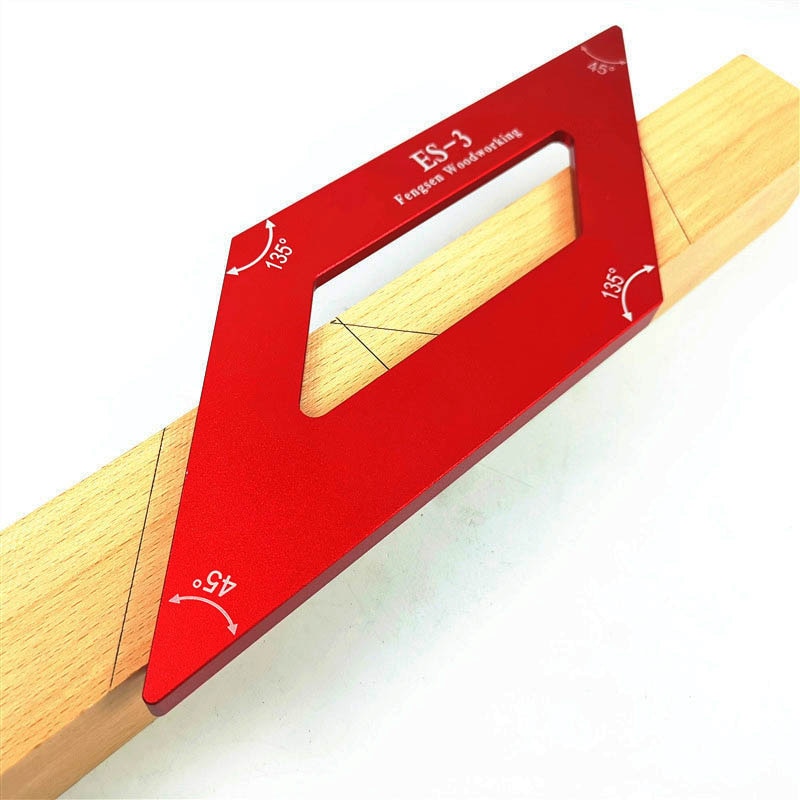 Woodworking Scribing ruler 45 /135 degree square angle ruler Layout Miter Triangle Ruler measuring tools carpenter DIY tool
