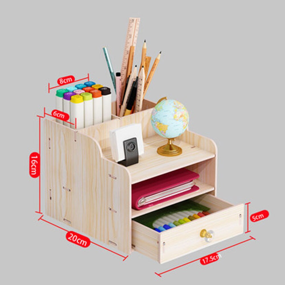 Desktop Computer Increased Rack Office Supplies With Drawer Storage Rack Box Notebook Adjustable Stand Computer Desk Organizer: B2