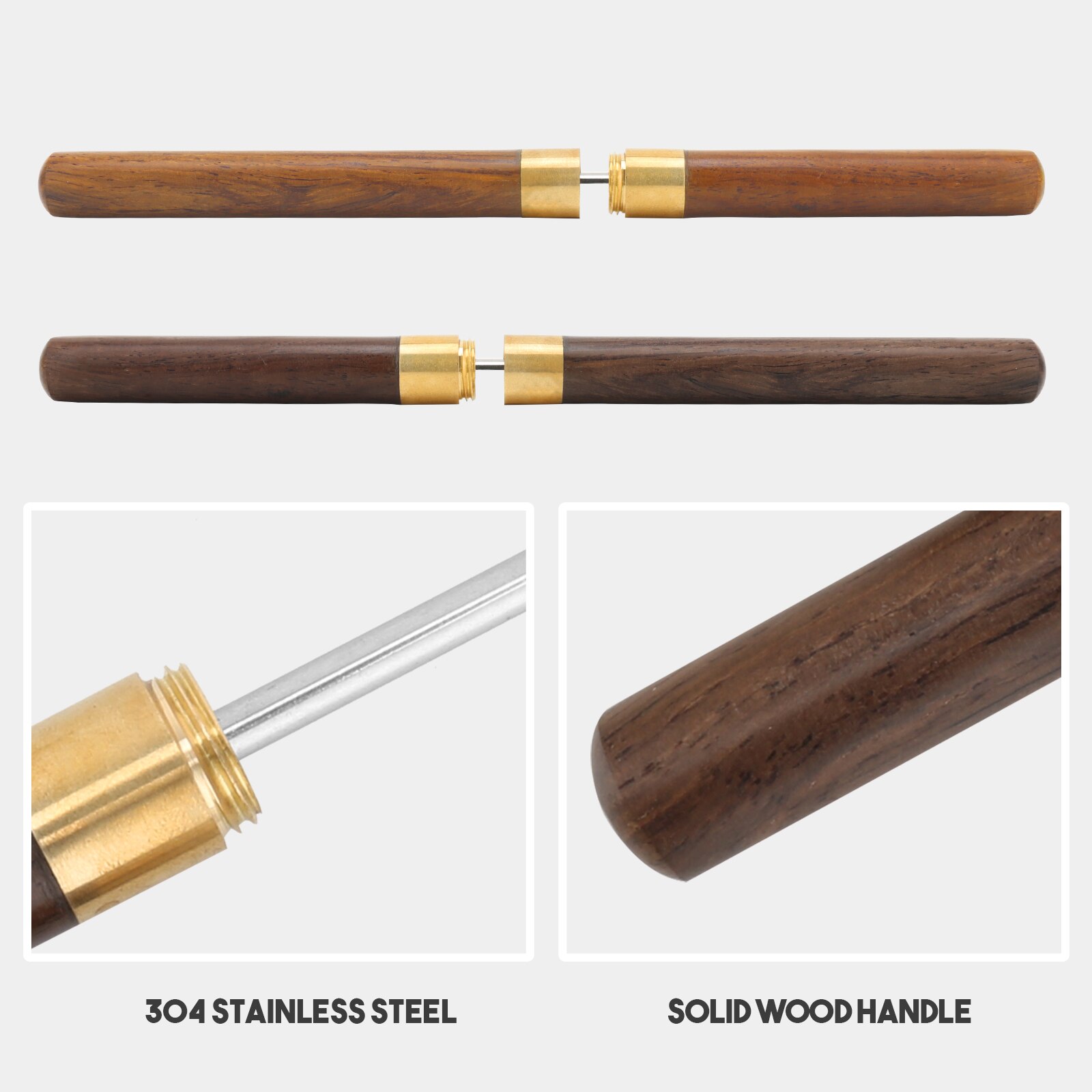 Stainless Steel Ice Pick With Wooden Handle Manual Ice Carving Tool Home Ice Crushers Ice Cone Bar Bartender Tool Kitchen Tool