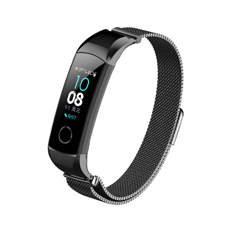 metal bracelet for huawei honor band 5 Milanese loop strap For HONOR band 4 Replacement strap Magnetic buckle adjustable size