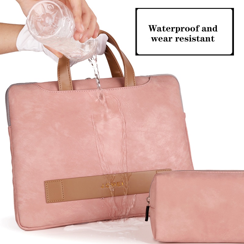 Bolso portátil ligero de cuero suave para portátil para mujer, maletín de 15,6 pulgadas para ordenador portátil, bolso de mano para mujer, bolso para Notebook, negocios