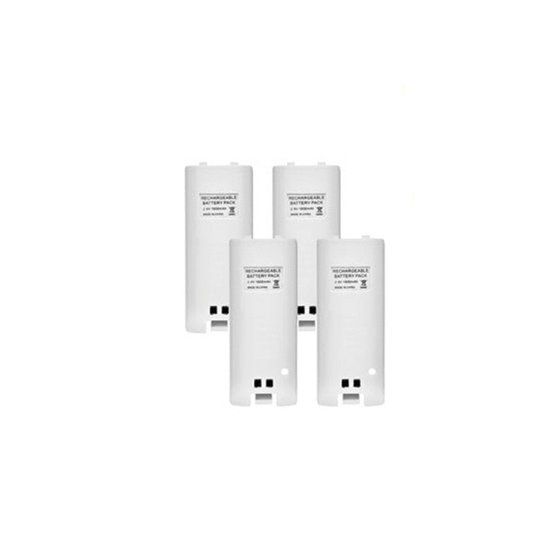 Voor Wii Controller 4 Stuks 2800Mah Oplaadbare Batterijen + Quad 4 Dock Station Charger Kit Voor Wii Remote Controller wit Charger