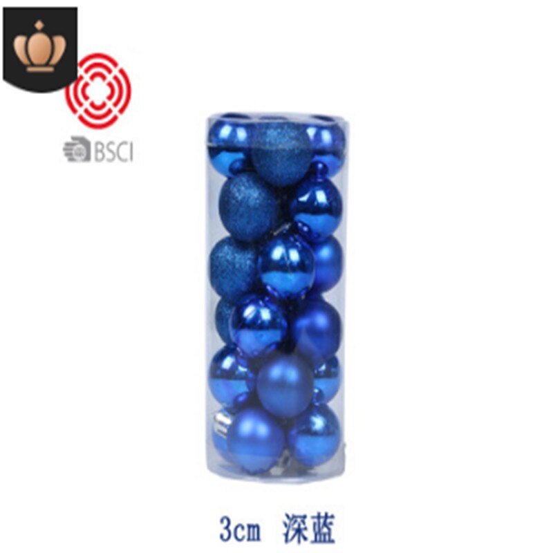Glitter Christmas Ball 24PCS Hanging Baubles Tree Decoration Xmas Ornaments UK: Blue