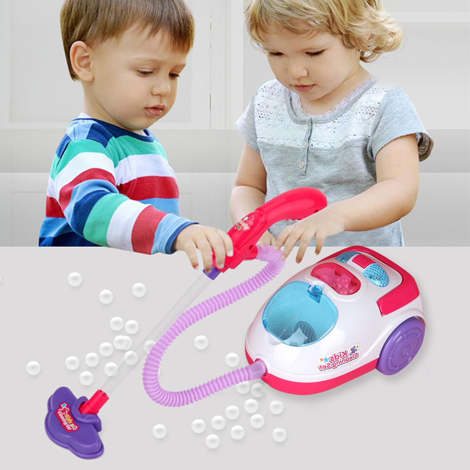 Children Simulation Vacuum Cleaner Toy with Sound Light Pretend Role Play Games Toys Playset Best for Kids Boys Girls