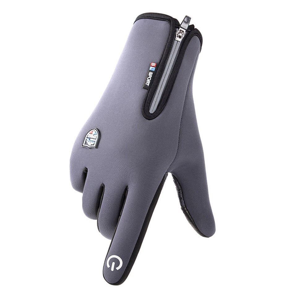 Gants de pêche sur glace chauds d&#39;hiver, revêtement imperméable, coupe-vent, respirants, doigts complets, antidérapants, pour la pêche en plein air, à la carpe,: WHITE / M