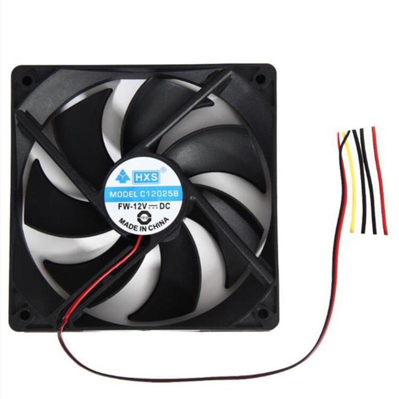 silent quiet 120mm pc fan cooling fans 12V 4Pin DC plug computer cooler for video card thermo pasta 1800PRM #H20