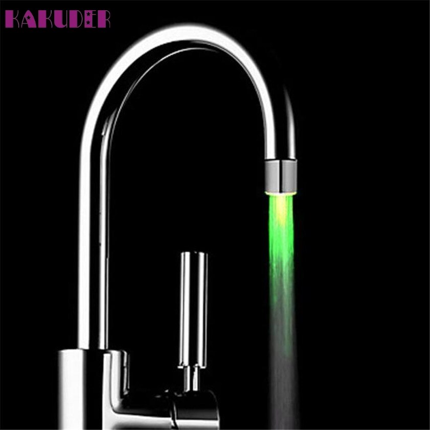 Romantic 7 Color Change LED Light Shower Head Water Bath Home Bathroom Glow
