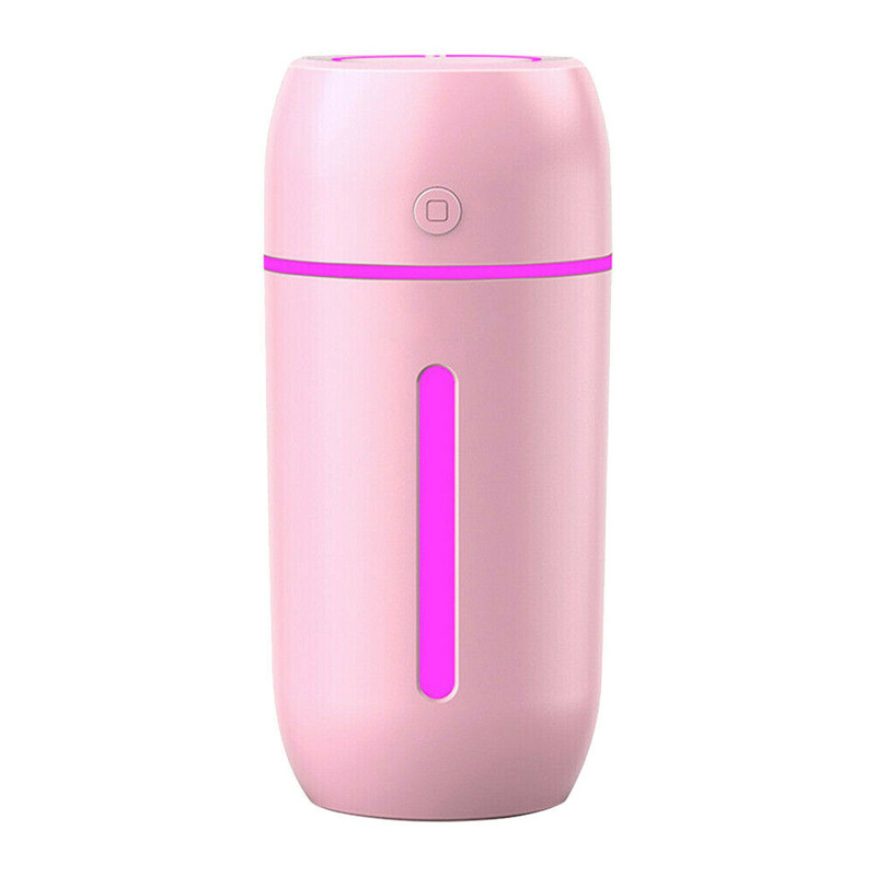 ELOOLE 320ML Luftbefeuchter Mit Batterie für Heimat Sekretariat Tragbare USB Aroma Diffusor Auto Nebel Hersteller Ultraschall Befeuchtung: Rosa
