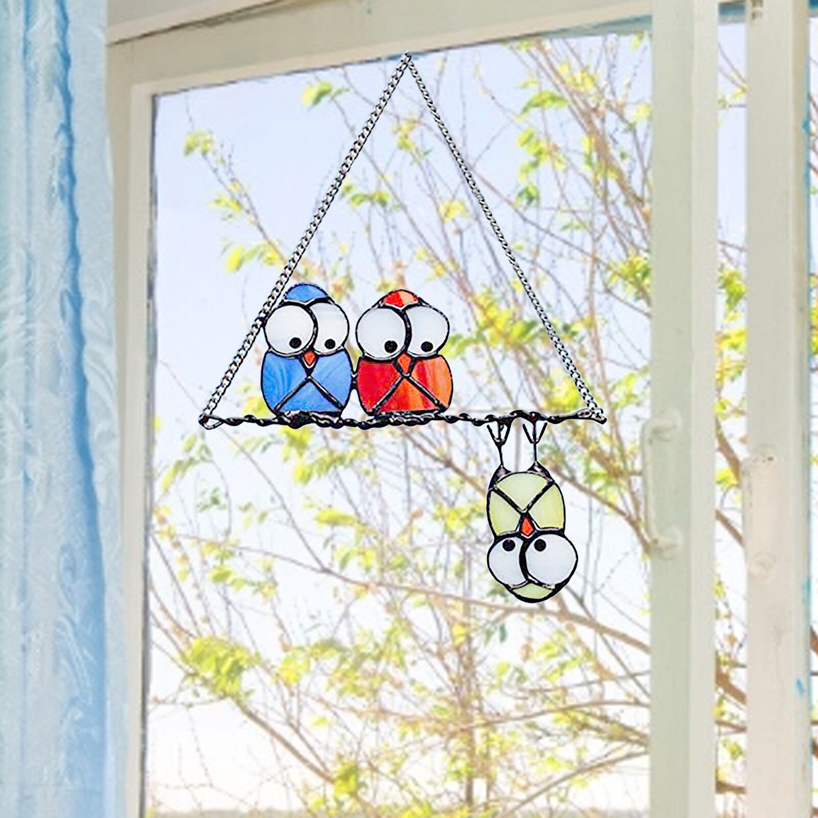 Bird Species Stained Pendant Window Hanging Decorations Suncatcher Acrylic Crafts Stained Glass Panels