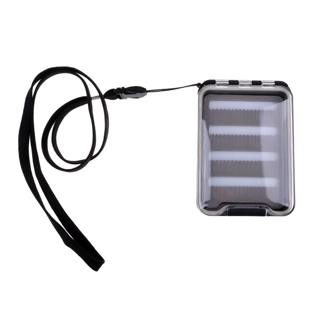 ABS Plastic Waterproof Fly Box Durable Fly Fishing Foam Insert Case Fishing Clear Lid Case Fishing Tackle Storage Case Holder
