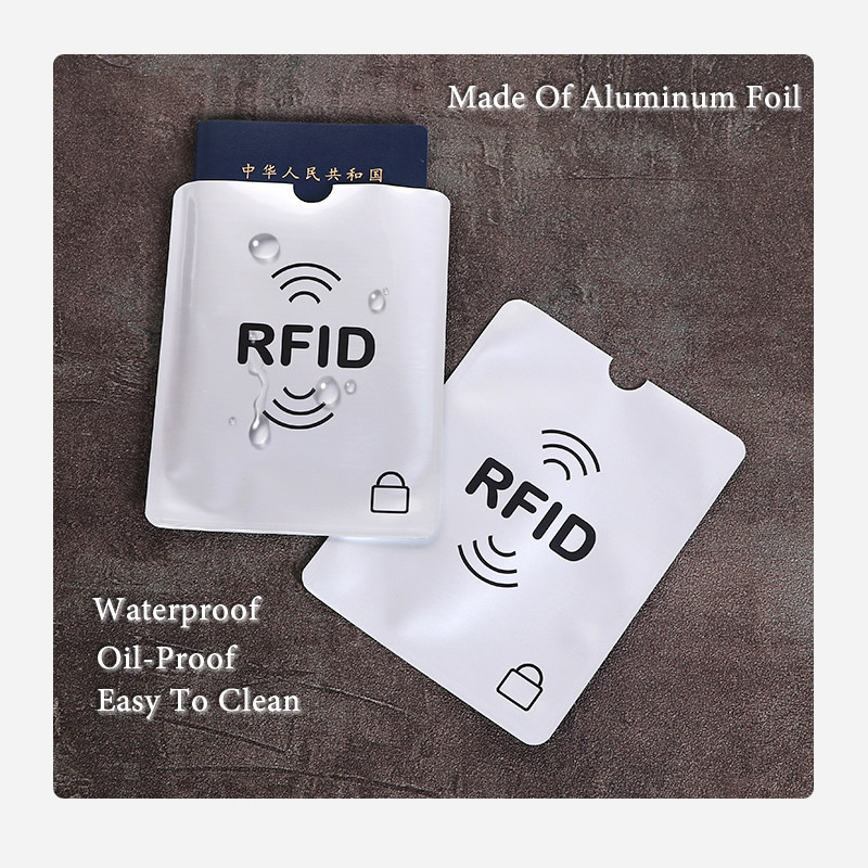 10Stck NFC RFID Karte Ärmel Schutz Anti Scan Aluminium Folie Karte Halfter Identität Diebstahl Schutz Für Bank Kreditkarte Reisepass