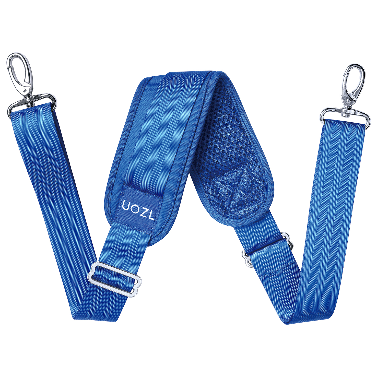 Shoulder strap 79 inch, UOZL soft fixed shoulder pad, independent adjustable buckles on both sides to replace the shoulder strap: Blue
