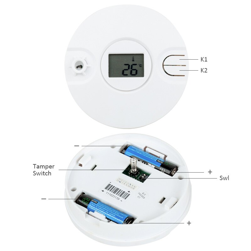 1/2/5pcs Wireless Thermal/Heat Detector Sensitive Fire Alarm Sensor for 433MHz/868MHz WIFI Network Alarm System ST-VGT, ST-IIIB