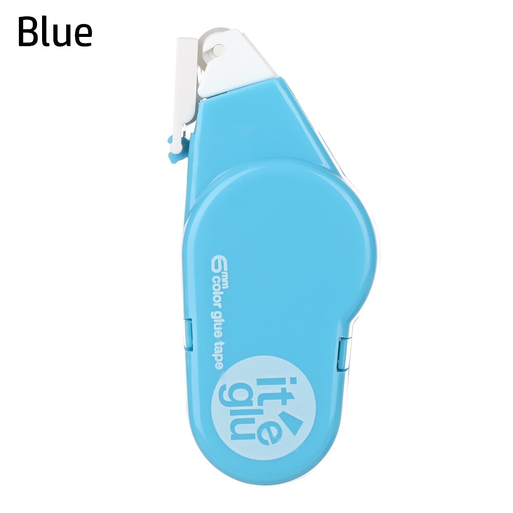 Lovely Refillable Dot Stick Roller Double-sided Adhesive Glue Tapes Dispenser for Office Student Stationery Scrapbooking Decor: blue