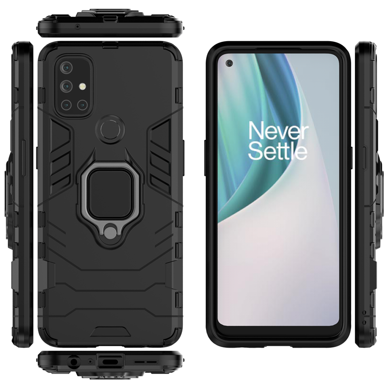 HATOLY Deksel til OnePlus Nord N10 5G - TPU Silikon Armor med Magnetisk ringe