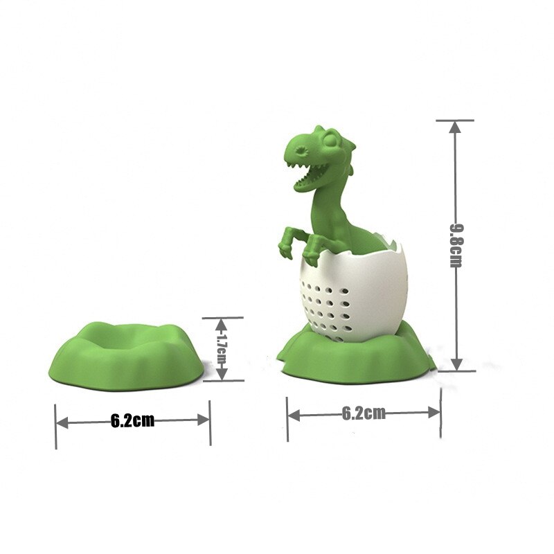 Siliconen Theezeefje Creatieve Dinosaurus Vorm Thee-ei Leaf Herbal Spice Filter Theepot Herbruikbare Filter Thee Set Accessoires
