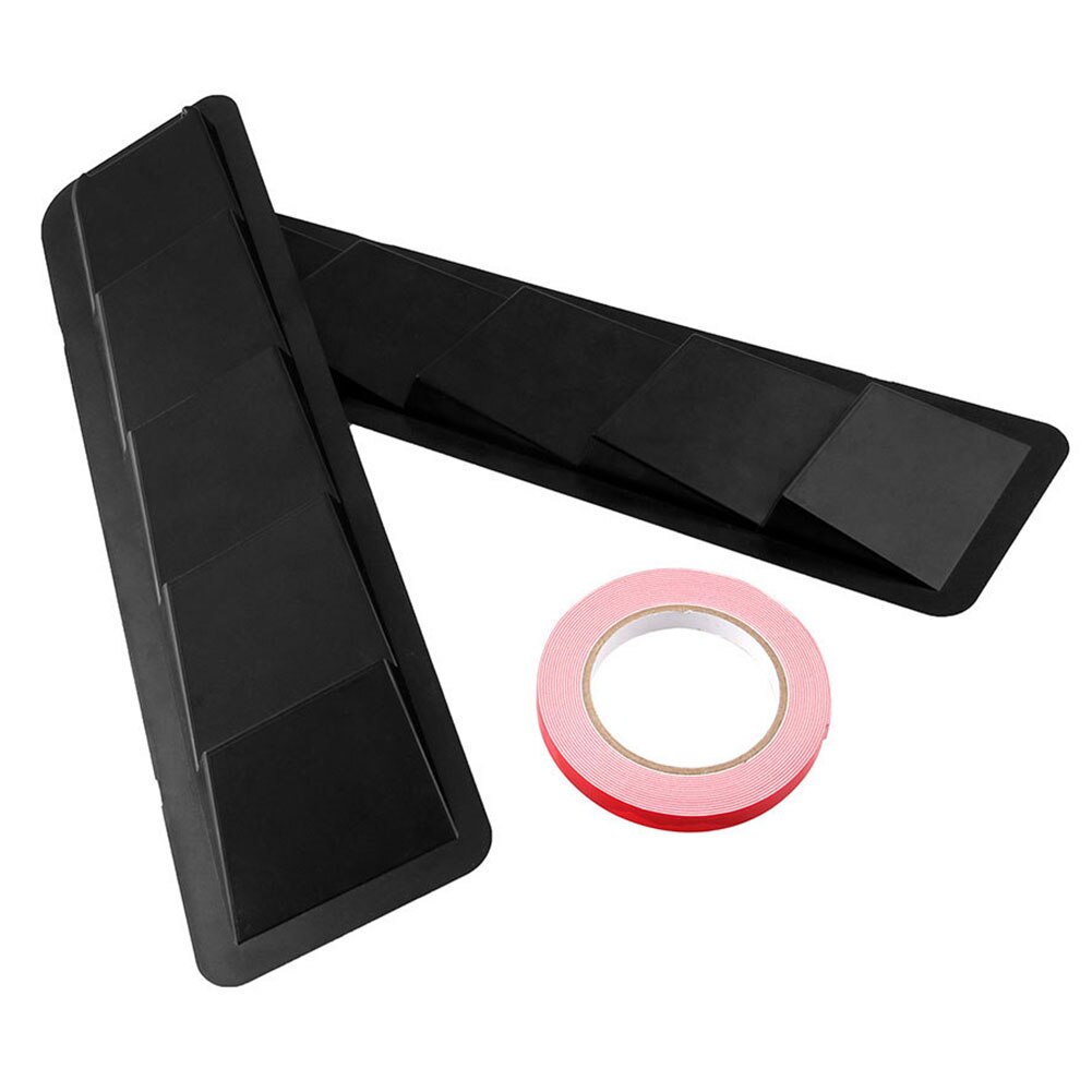 1 Paar Louvre Luchtinlaat Abs Auto Accessoires Auto Hood Vents Trim Set Motorkap Matte Zwart Universele Cooling Panel