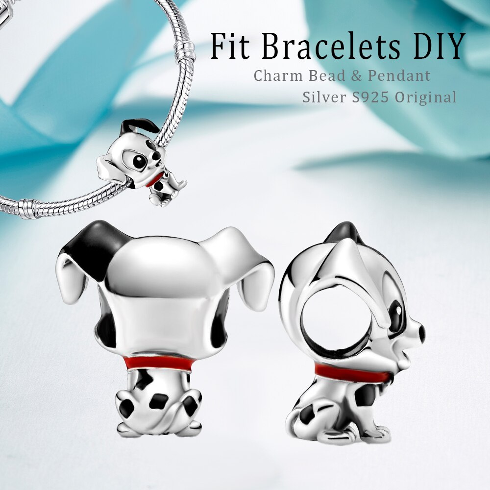 2020 nuovo Stile Animale FAI DA TE Cute Dog Pendenti E Ciondoli Branello Branelli di Fascino Del Braccialetto Delle Donne 925 Originale 925 Gioielli In Argento Sterling che fanno