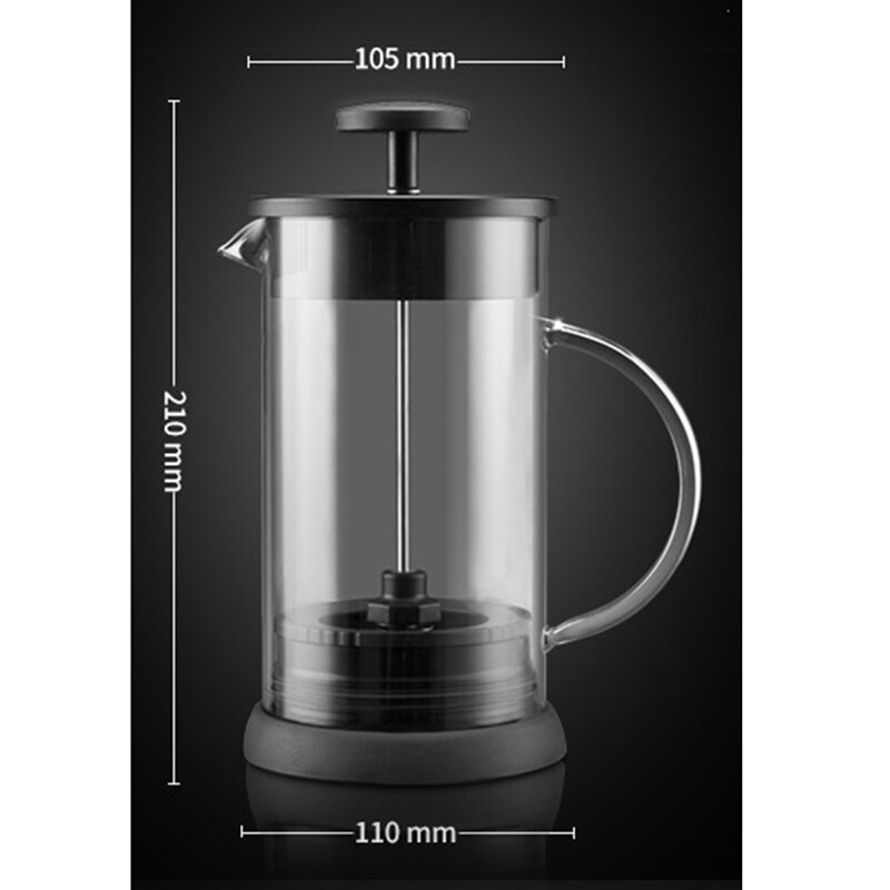 1000Ml Glass French Press Pot Heat-Resistant Coffee Maker Tea Filter Cup Lockable Concentration Method Press Pot