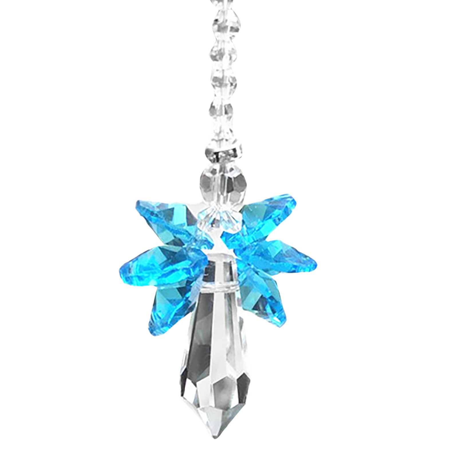 Crystal Ornaments Modern Rainbow Crystal Angel Chakra Suncatcher Car Charm Pendant Hanging Decorations room decoration Ornaments: D