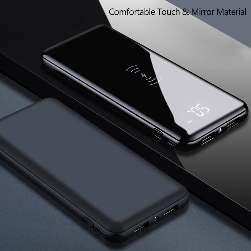 10000mAh Qi Wireless Charger Power Bank External Battery Fast Wireless Charging Powerbank For iPhone Xiaomi Samsung Huawei: Default Title