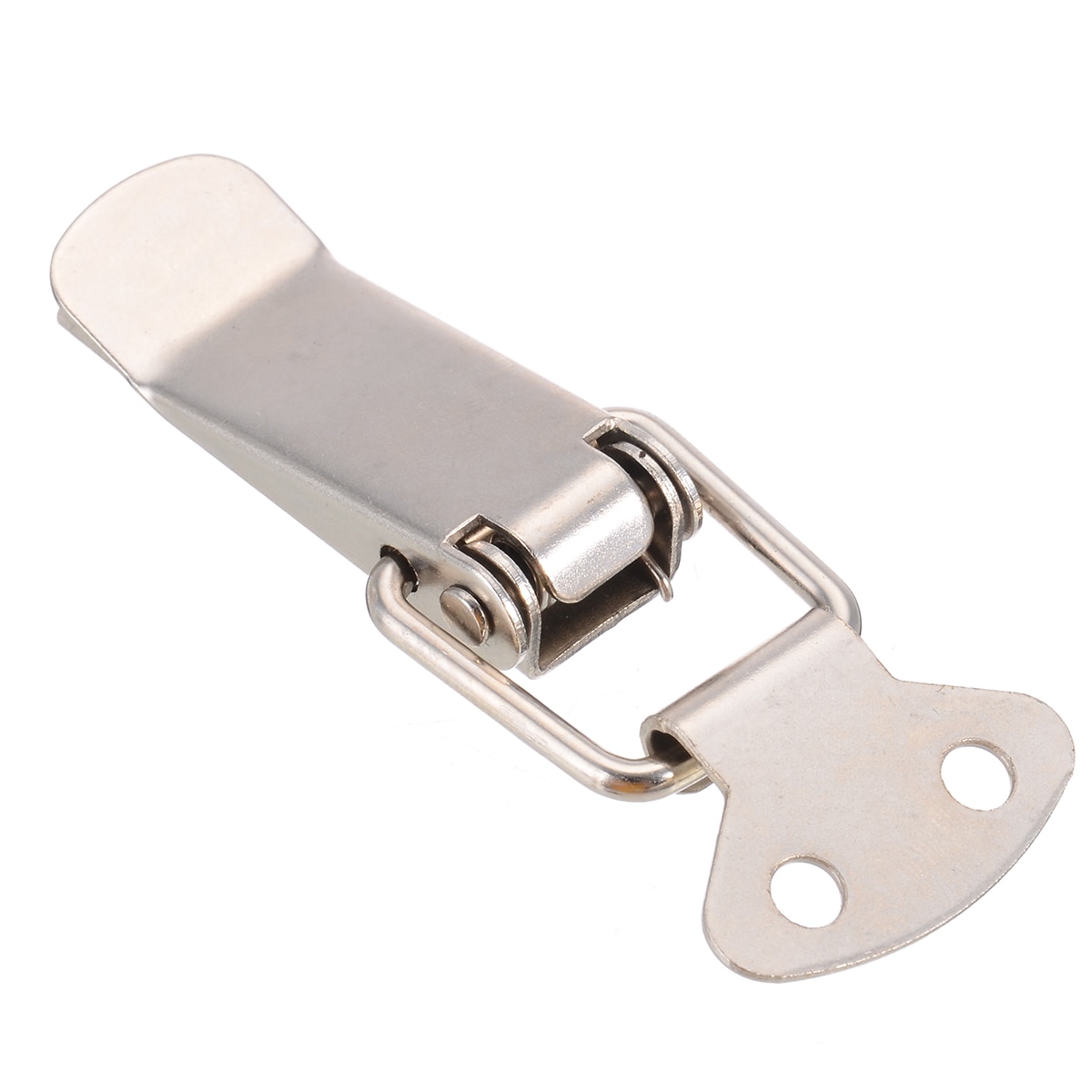 4pcs Stainless Steel Buckle Snap Hasp Cabinet Luggage Closure Spring Loaded Toggle Tie DIY Metal Buckles Lock Fasteners Tools