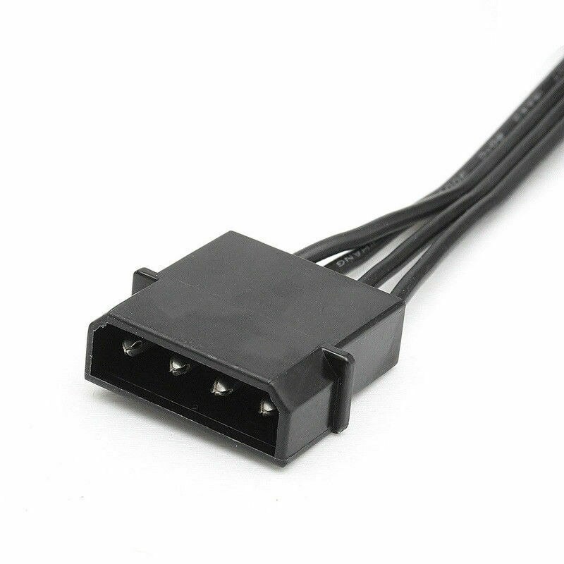 Cable de alimentación IDE de 4 pines a 5 puertos, conector Molex de 4 pines a Puerto SATA múltiple, Cable de alimentación de 18awg para disco duro, HDD, SSD y PC
